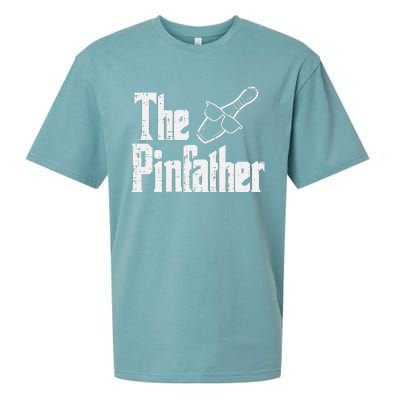 The Pinfather Bowling Dad Fathers Day Bowler Daddy Papa Sueded Cloud Jersey T-Shirt