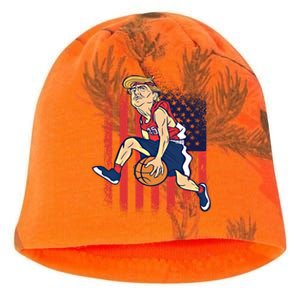 Trump Playing Basketball Funny President Sports Lover Gift Great Gift Kati - Camo Knit Beanie