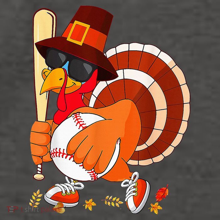 Turkey Playing Baseball Thanksgiving Vector Backpack