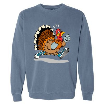 Turkey Playing Basketball Thanksgiving Boys Turkey Gift Garment-Dyed Sweatshirt