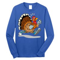 Turkey Playing Basketball Thanksgiving Boys Turkey Gift Long Sleeve Shirt