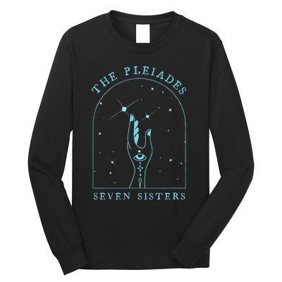 The Pleiades Boho Celestial Illustration For Women Long Sleeve Shirt