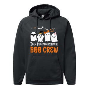 Team Paraprofessional Boo Crew Halloween Ghost Performance Fleece Hoodie