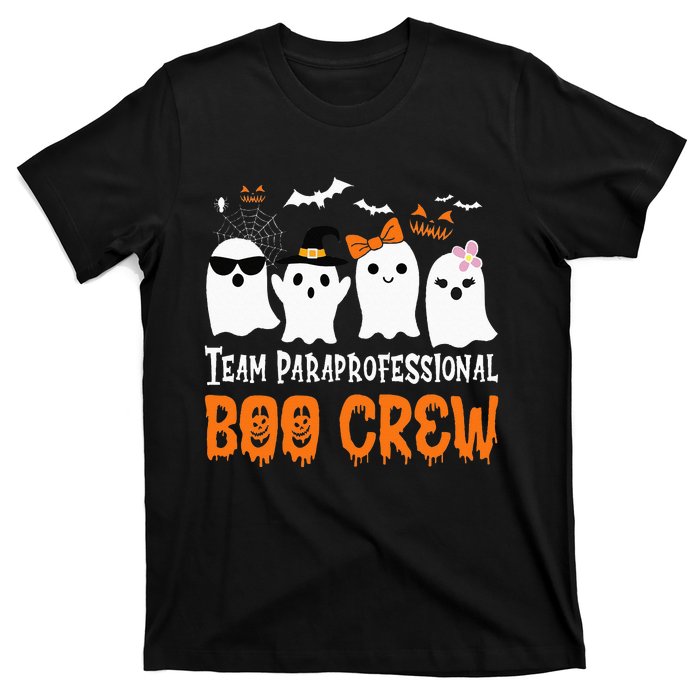 Team Paraprofessional Boo Crew Halloween Ghost T-Shirt