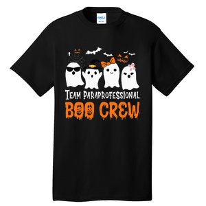 Team Paraprofessional Boo Crew Halloween Ghost Tall T-Shirt