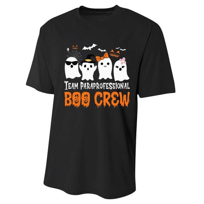 Team Paraprofessional Boo Crew Halloween Ghost Performance Sprint T-Shirt