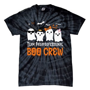 Team Paraprofessional Boo Crew Halloween Ghost Tie-Dye T-Shirt