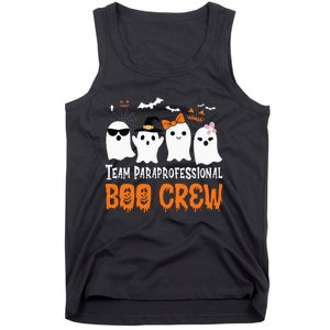 Team Paraprofessional Boo Crew Halloween Ghost Tank Top