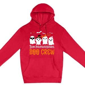 Team Paraprofessional Boo Crew Halloween Ghost Premium Pullover Hoodie