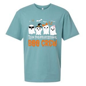 Team Paraprofessional Boo Crew Halloween Ghost Sueded Cloud Jersey T-Shirt