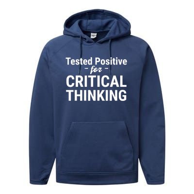 Tested Positive Critical Thinking Libertarian Conservative Performance Fleece Hoodie