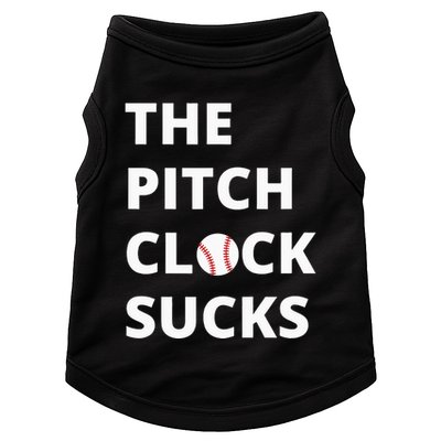 The Pitch Clock Sucks Pitching Shot Clock Baseball Pitcher Doggie Tank