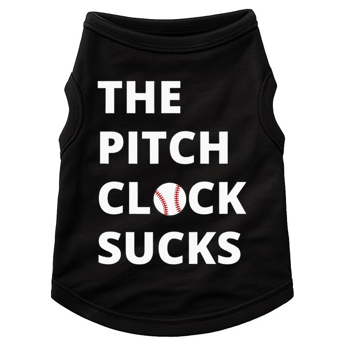The Pitch Clock Sucks Pitching Shot Clock Baseball Pitcher Doggie Tank