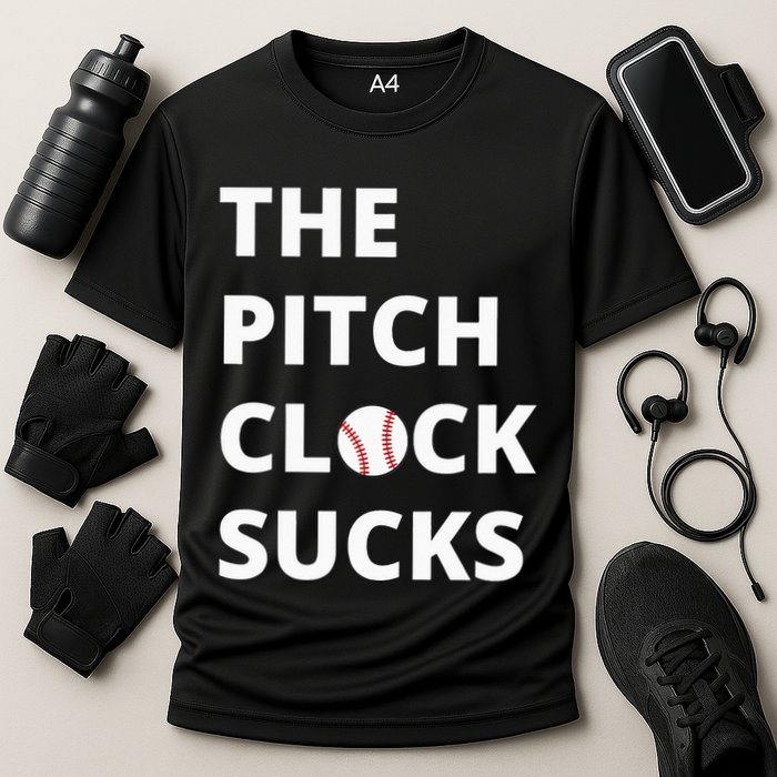 The Pitch Clock Sucks Pitching Shot Clock Baseball Pitcher Performance Shirt