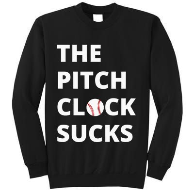The Pitch Clock Sucks Pitching Shot Clock Baseball Pitcher Sweatshirt