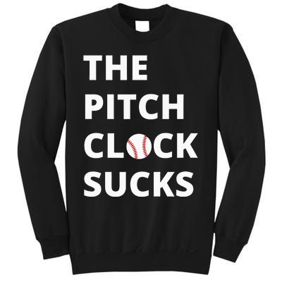 The Pitch Clock Sucks Pitching Shot Clock Baseball Pitcher Sweatshirt