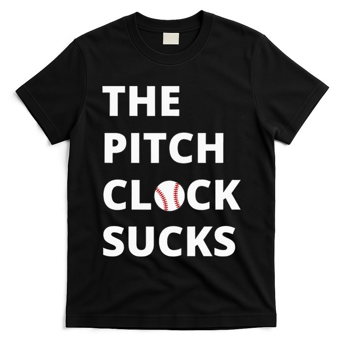The Pitch Clock Sucks Pitching Shot Clock Baseball Pitcher T-Shirt