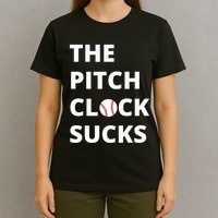 The Pitch Clock Sucks Pitching Shot Clock Baseball Pitcher T-Shirt