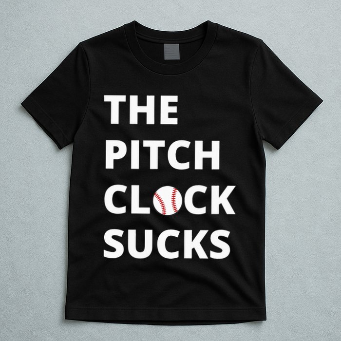 The Pitch Clock Sucks Pitching Shot Clock Baseball Pitcher T-Shirt