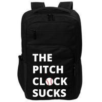 The Pitch Clock Sucks Pitching Shot Clock Baseball Pitcher Impact Tech Backpack