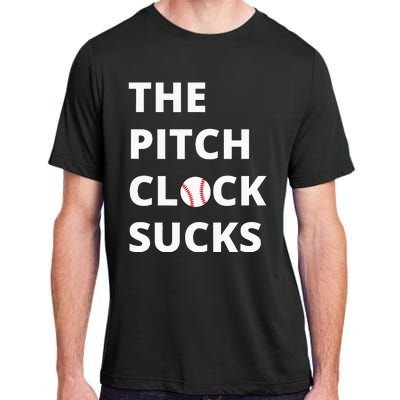 The Pitch Clock Sucks Pitching Shot Clock Baseball Pitcher Adult ChromaSoft Performance T-Shirt