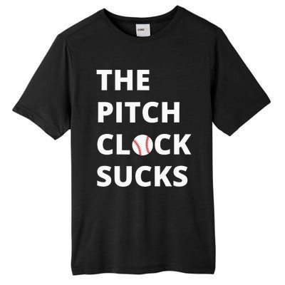 The Pitch Clock Sucks Pitching Shot Clock Baseball Pitcher Tall Fusion ChromaSoft Performance T-Shirt