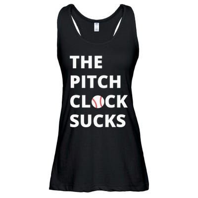 The Pitch Clock Sucks Pitching Shot Clock Baseball Pitcher Ladies Essential Flowy Tank