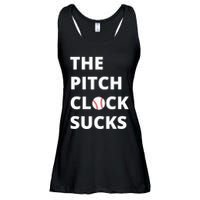The Pitch Clock Sucks Pitching Shot Clock Baseball Pitcher Ladies Essential Flowy Tank