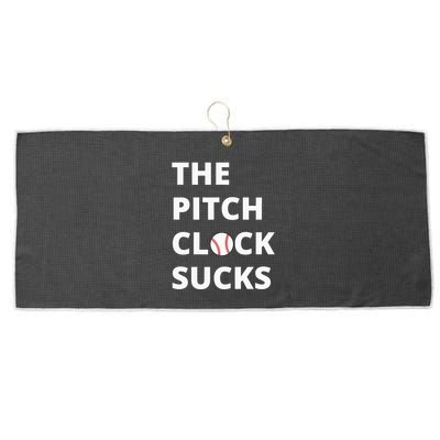 The Pitch Clock Sucks Pitching Shot Clock Baseball Pitcher Large Microfiber Waffle Golf Towel