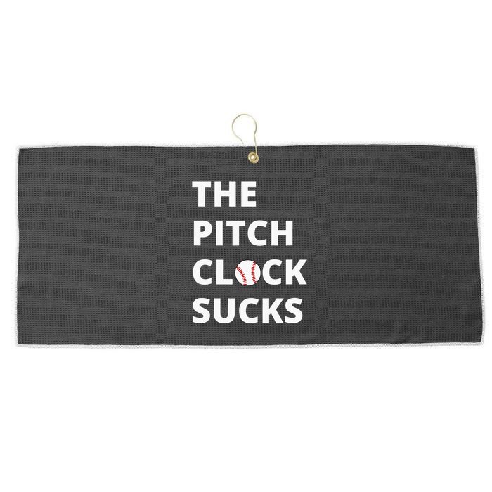 The Pitch Clock Sucks Pitching Shot Clock Baseball Pitcher Large Microfiber Waffle Golf Towel