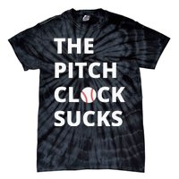 The Pitch Clock Sucks Pitching Shot Clock Baseball Pitcher Tie-Dye T-Shirt