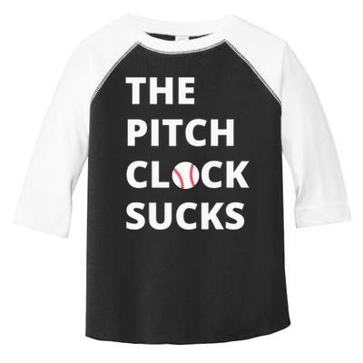 The Pitch Clock Sucks Pitching Shot Clock Baseball Pitcher Toddler Fine Jersey T-Shirt