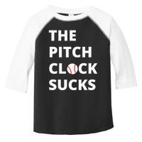 The Pitch Clock Sucks Pitching Shot Clock Baseball Pitcher Toddler Fine Jersey T-Shirt