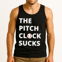 The Pitch Clock Sucks Pitching Shot Clock Baseball Pitcher Tank Top