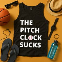The Pitch Clock Sucks Pitching Shot Clock Baseball Pitcher Tank Top