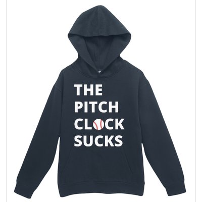 The Pitch Clock Sucks Pitching Shot Clock Baseball Pitcher Urban Pullover Hoodie