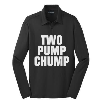 Two Pump Chump Funny Design Silk Touch Performance Long Sleeve Polo