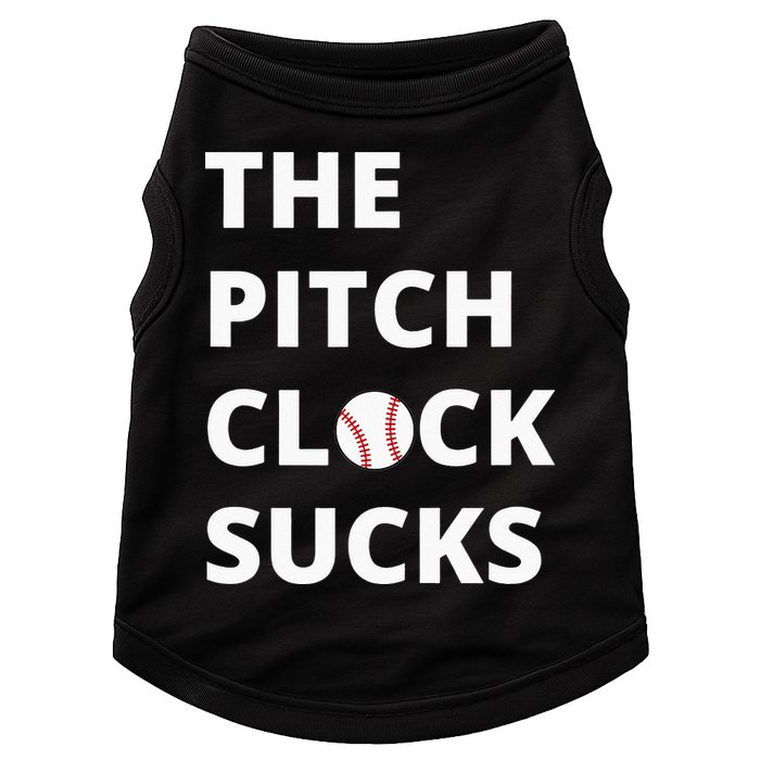 The Pitch Clock Sucks Pitching Shot Clock Baseball Pitcher Doggie Tank
