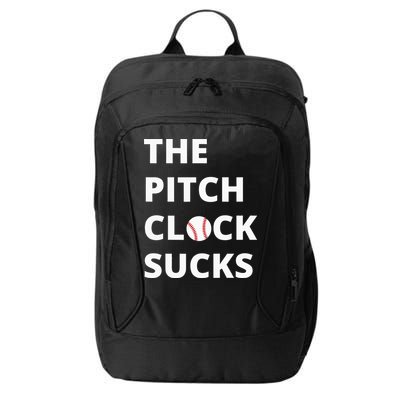 The Pitch Clock Sucks Pitching Shot Clock Baseball Pitcher City Backpack