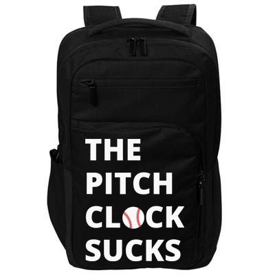 The Pitch Clock Sucks Pitching Shot Clock Baseball Pitcher Impact Tech Backpack