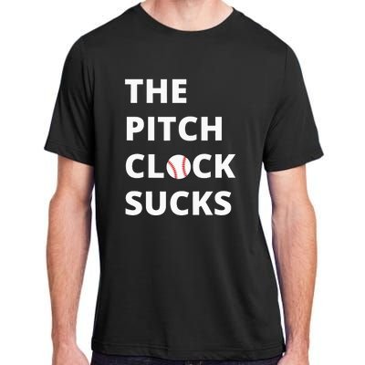 The Pitch Clock Sucks Pitching Shot Clock Baseball Pitcher Adult ChromaSoft Performance T-Shirt