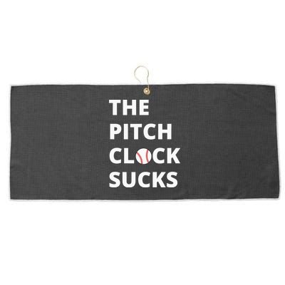 The Pitch Clock Sucks Pitching Shot Clock Baseball Pitcher Large Microfiber Waffle Golf Towel