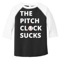 The Pitch Clock Sucks Pitching Shot Clock Baseball Pitcher Toddler Fine Jersey T-Shirt