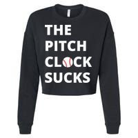 The Pitch Clock Sucks Pitching Shot Clock Baseball Pitcher Cropped Pullover Crew