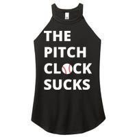 The Pitch Clock Sucks Pitching Shot Clock Baseball Pitcher Women's Perfect Tri Rocker Tank