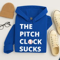 The Pitch Clock Sucks Pitching Shot Clock Baseball Pitcher Hoodie