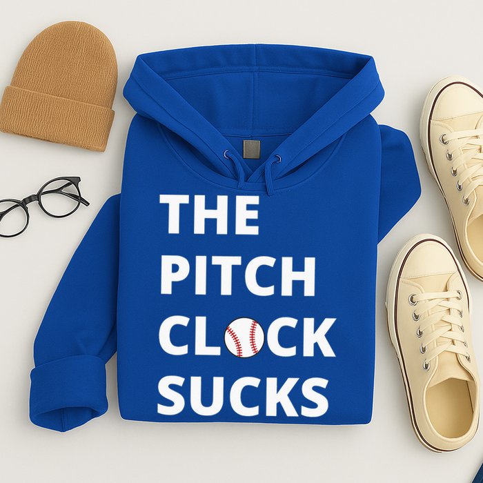 The Pitch Clock Sucks Pitching Shot Clock Baseball Pitcher Hoodie