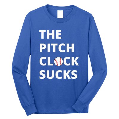 The Pitch Clock Sucks Pitching Shot Clock Baseball Pitcher Long Sleeve Shirt