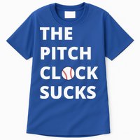 The Pitch Clock Sucks Pitching Shot Clock Baseball Pitcher Tall T-Shirt
