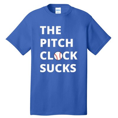 The Pitch Clock Sucks Pitching Shot Clock Baseball Pitcher Tall T-Shirt